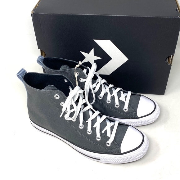 Converse Chuck Taylor High Gray Canvas Shoes Casual Men's Size Sneakers A02781F - Picture 6 of 10